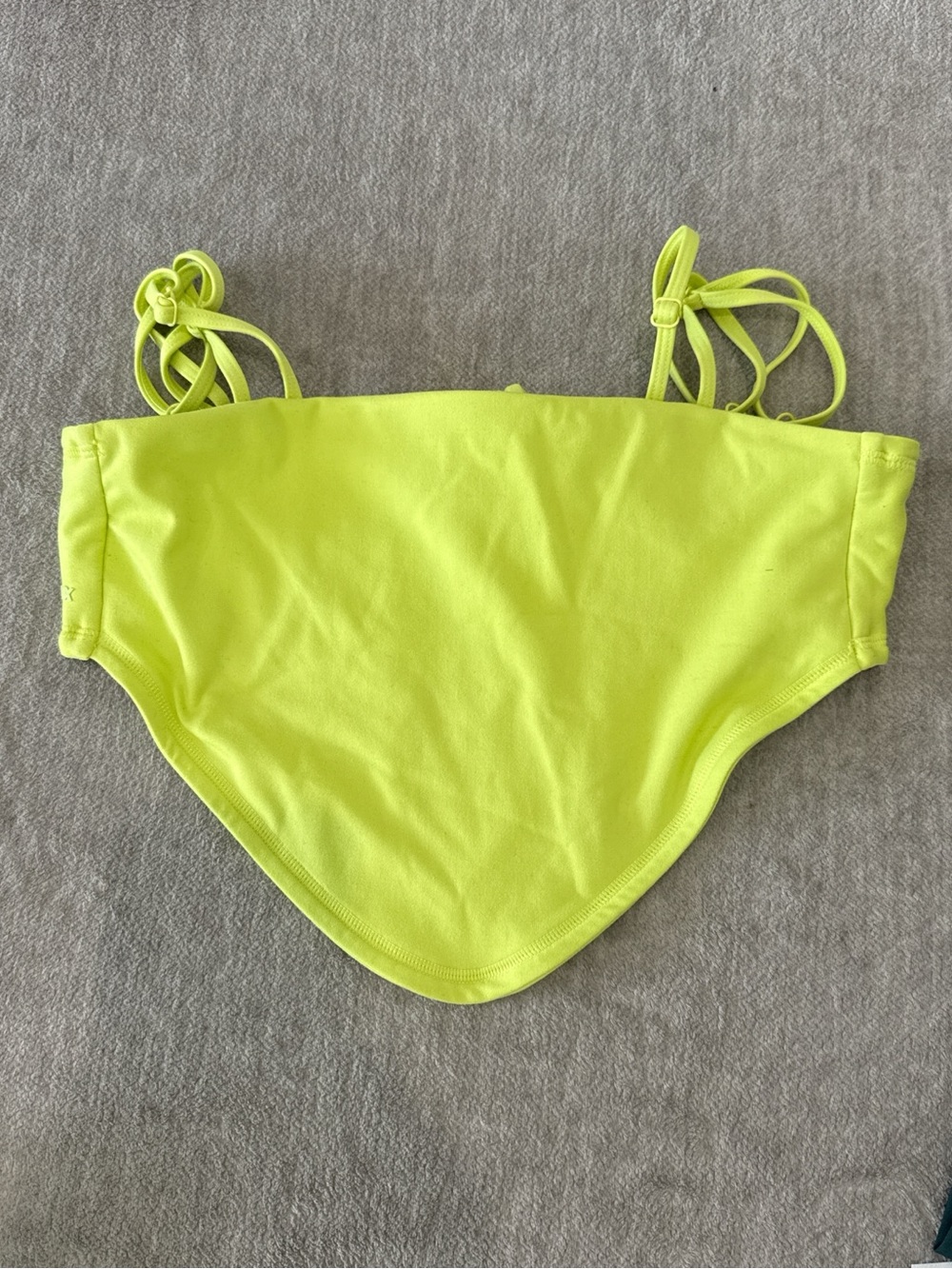 Kids Neon Yellow Triangle Camisole Top - Bright Swim Style